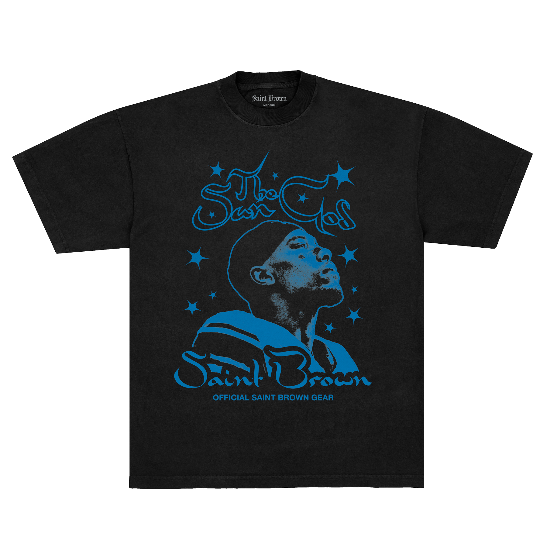 Sun God Tee (Black) – Saint Brown