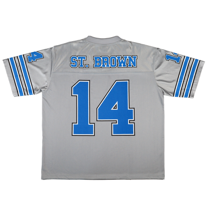Pt.2 Saint Brown Football Jersey (Silver)
