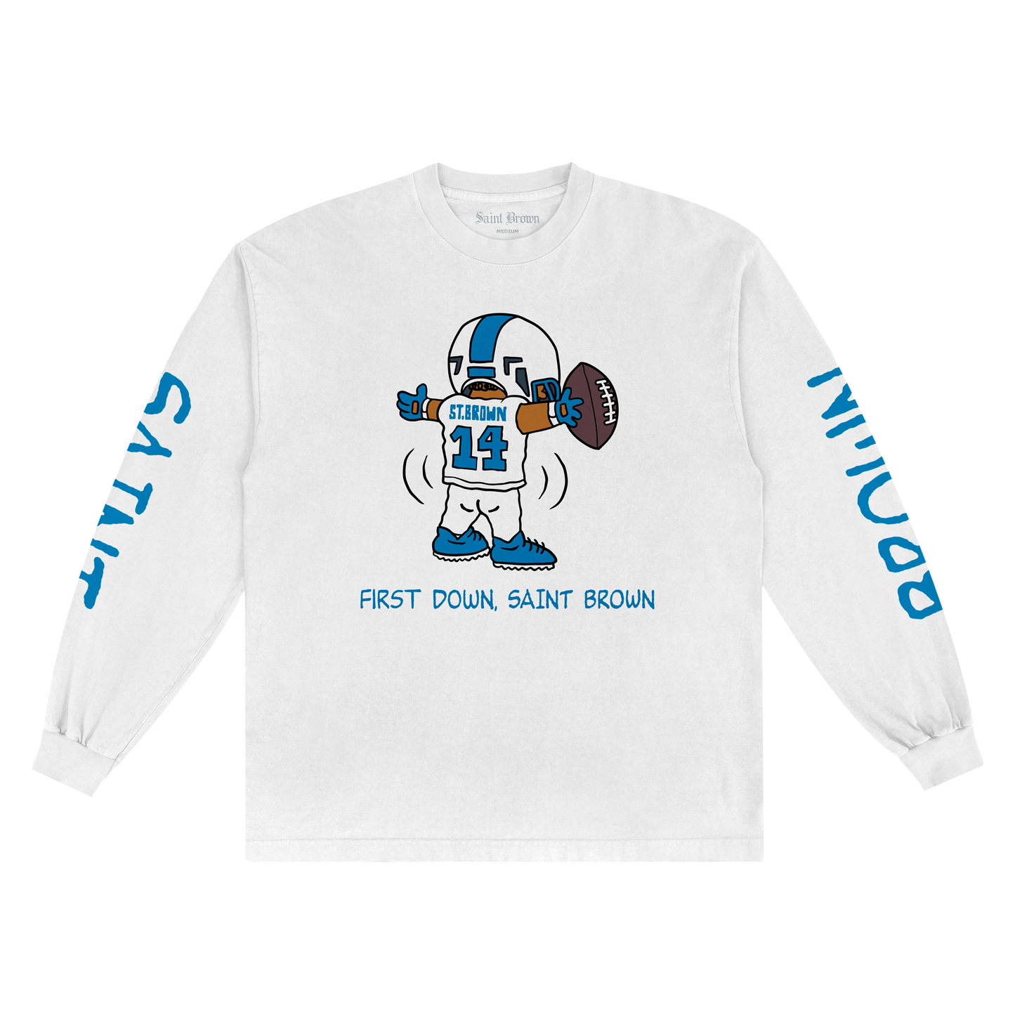 First Down Long-Sleeve Tee (White)