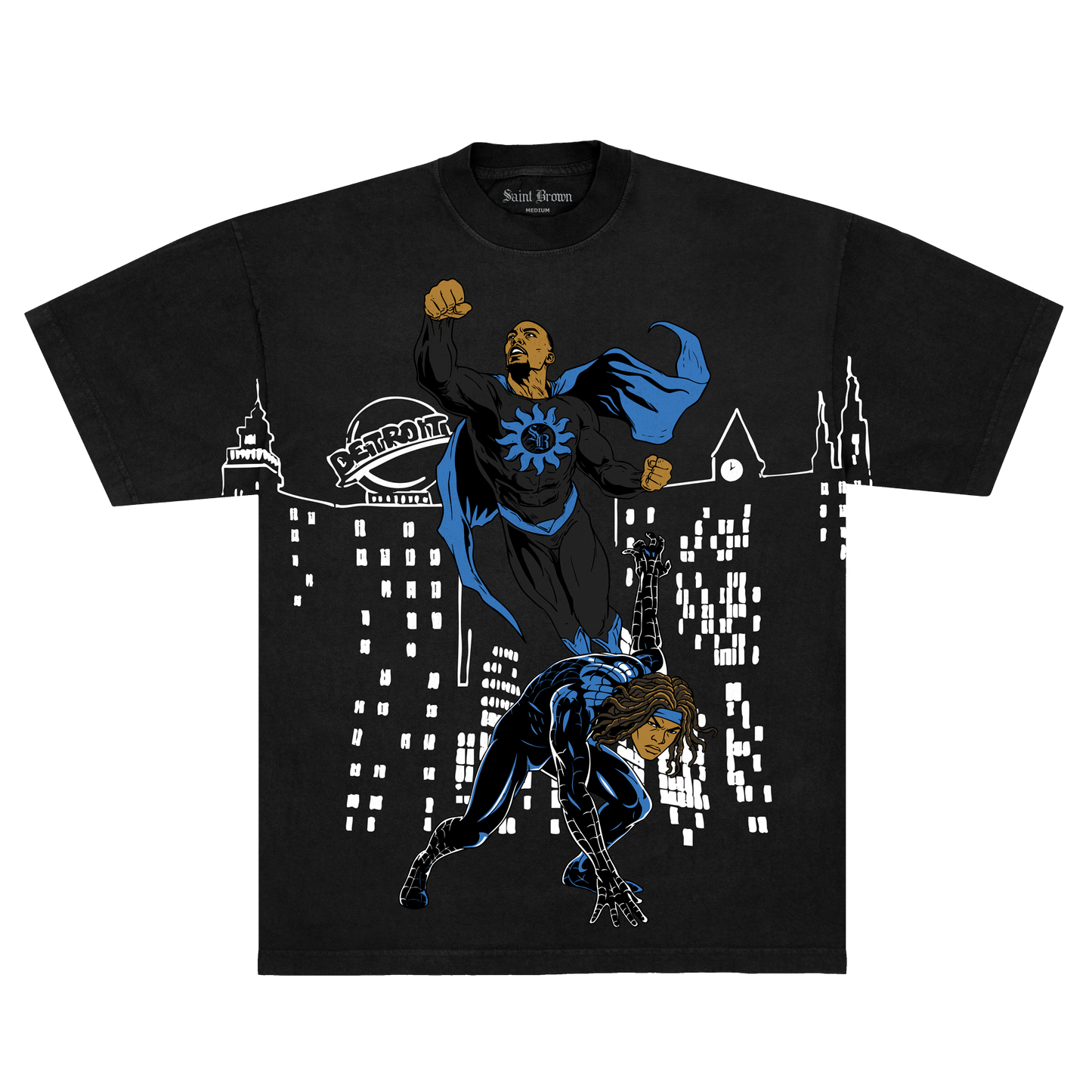 Superheroes Tee (Black) collab with JAH